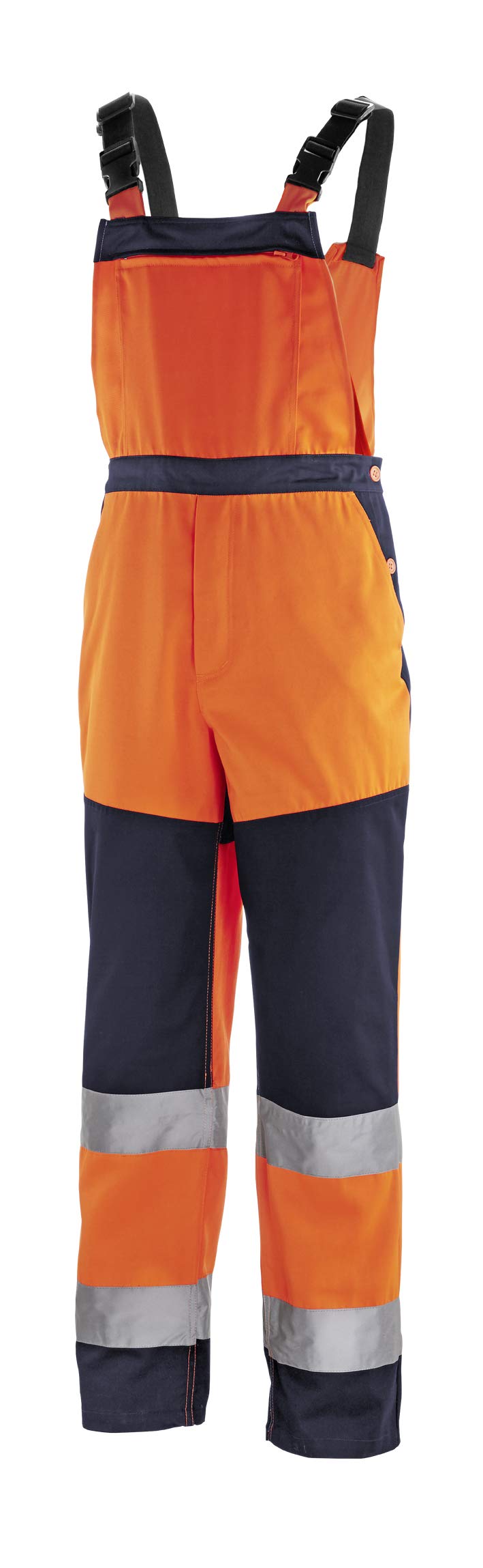 teXXor 4335-27 Warnschutz-Latzhose "Buffalo", Grösse 27, Warnorange/Marineblau Grösse 27 Warnorange/