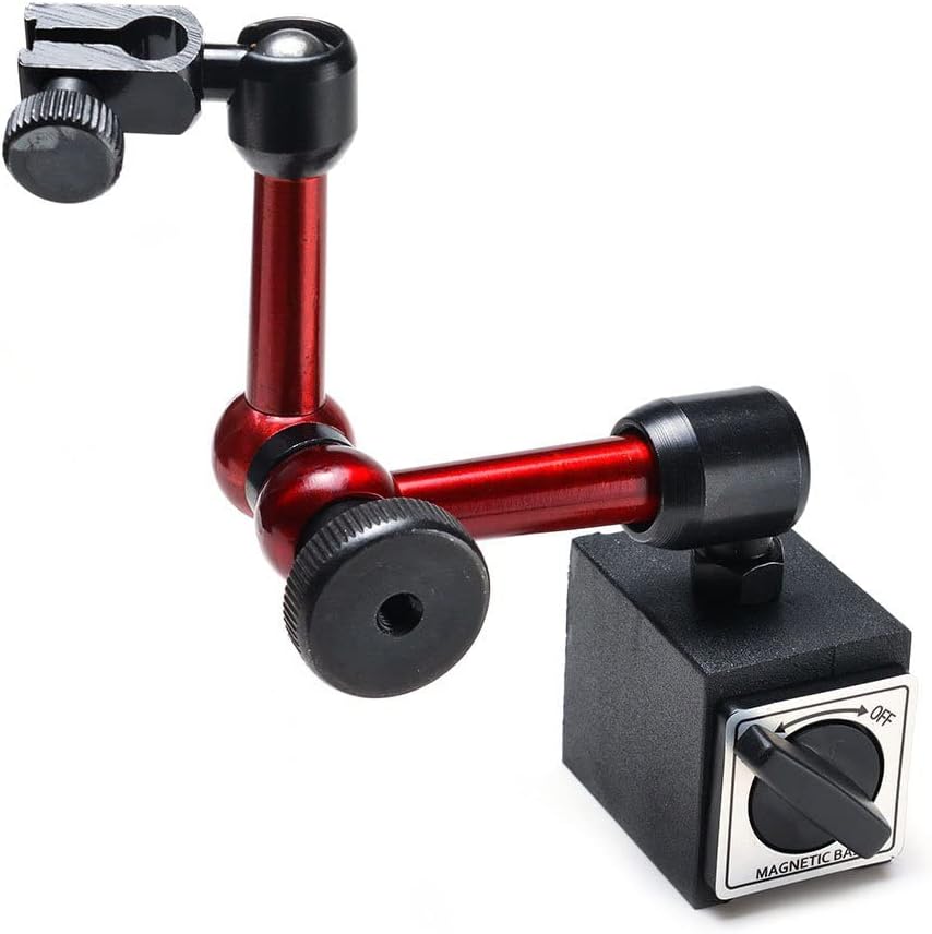 Tiardey 45x30x36mm Verstellbarer Magnetfuhalter für Digitale Messuhr - Rot