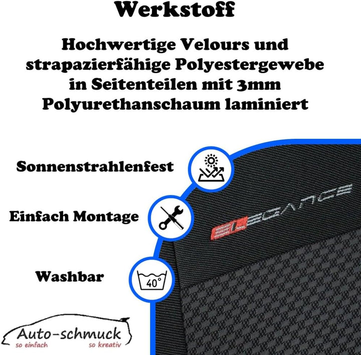 T5 Sitzbezüge nach Mass Autoplanen perfekte Passform Schonbezüge Sitzschoner Velour + Strickpolster