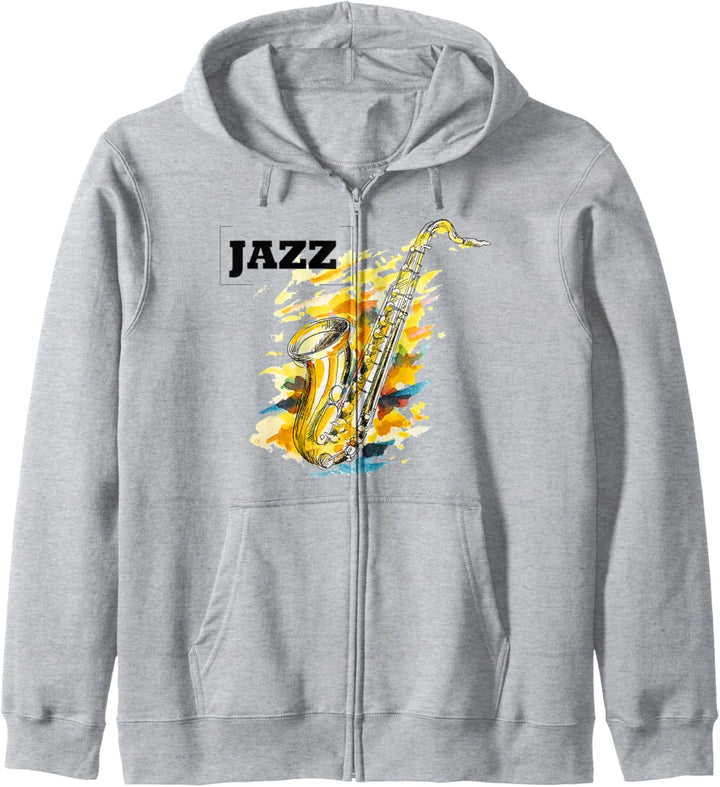 Jazz Saxophon Kapuzenjacke