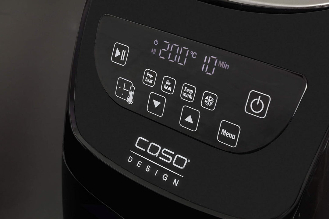 CASO | AF250 Heissluftfritteuse 3 L | Frittier-Korb für 1 kg, 60-200°C, Leistungsstark 1400 W, gesün