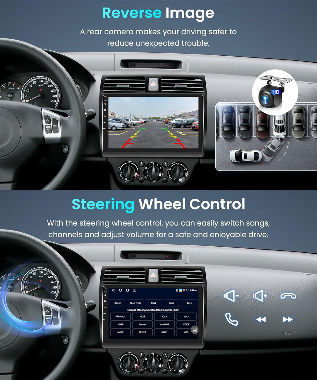Rimoody 4+64G Wireless Carplay Android Autoradio für Suzuki Swift 2003-2010 10 Zoll HD Autoradio mit