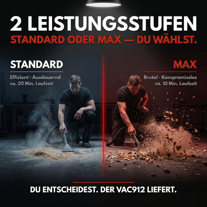 STAHLMANN VAC912 Akku-Nass-/Trockensauger 18V inkl. Akku – kabelloser Nass- & Trockensauger, Brueshl