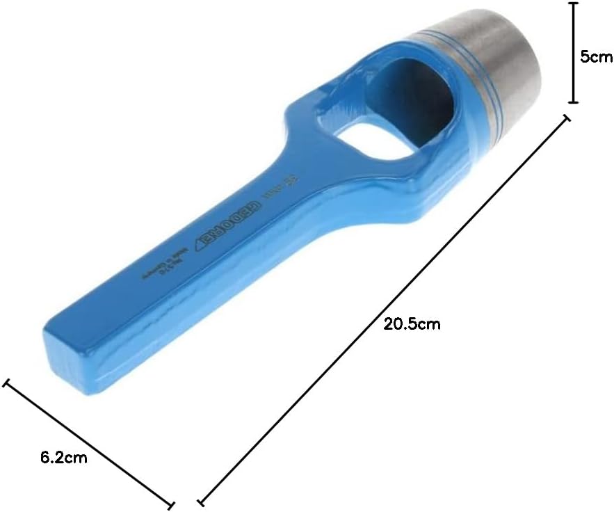 GEDORE Henkellocheisen für weiche Materialen, Ø 39 mm, Gummi Leder Dichtungen Stoff, rund, 205 mm la