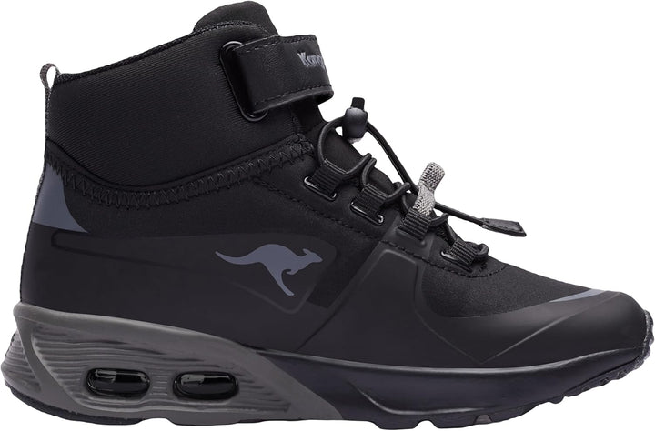 KangaROOS Unisex Kinder Kx-Hydro Sneaker 27 EU Jet Black Steel Grey, 27 EU Jet Black Steel Grey