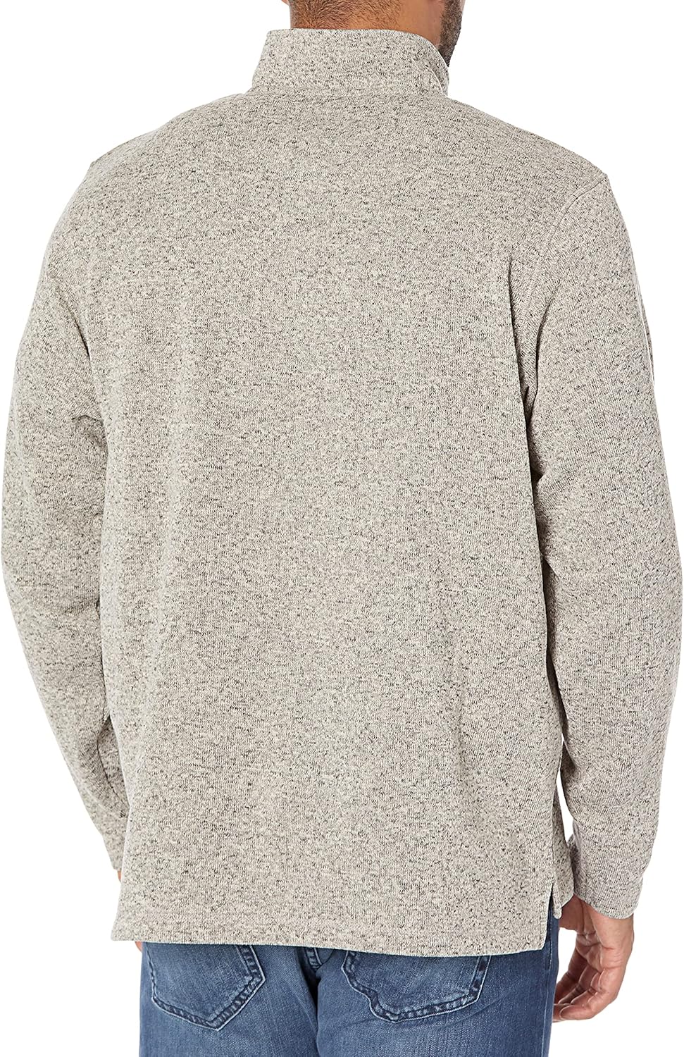 Wrangler Authentics Men’s Sweater Fleece Quarter-Zip M Hellgrau, M Hellgrau