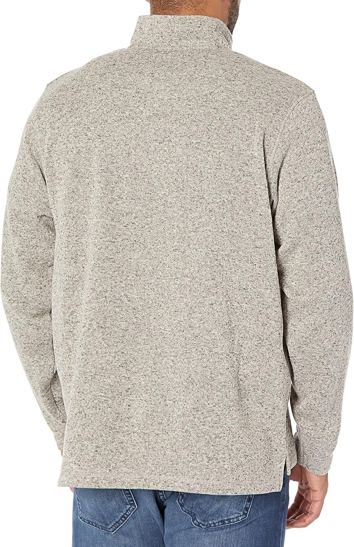 Wrangler Authentics Men’s Sweater Fleece Quarter-Zip M Hellgrau, M Hellgrau