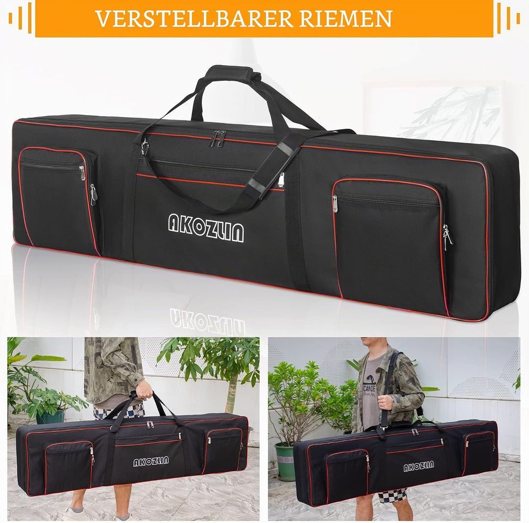 AKOZLIN 49/61/76/88 Slim/88 Key Keyboard Case Electric Piano Keyboard Bag Portable Keyboard Gig Bag
