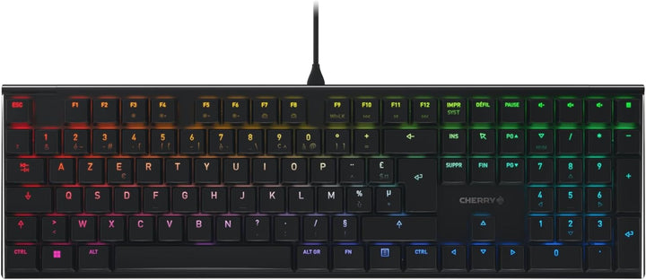 CHERRY MX 10.0N RGB, Französisches Layout, AZERTY Tastatur, kabelgebundene Tastatur, mechanische Gam