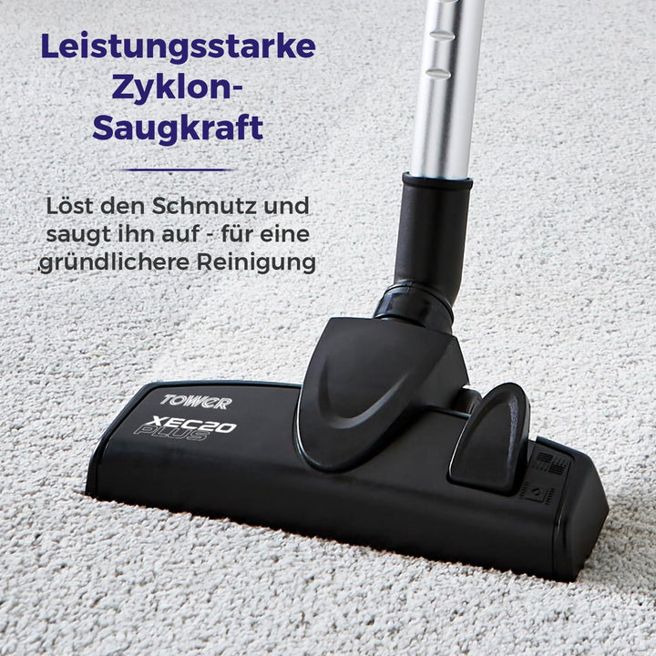 Tower T513005 Pro XEC20 3-in-1 Staubsauger mit Kabel, Zyklon-Saugkraft, Integriertem HEPA-13- Filter