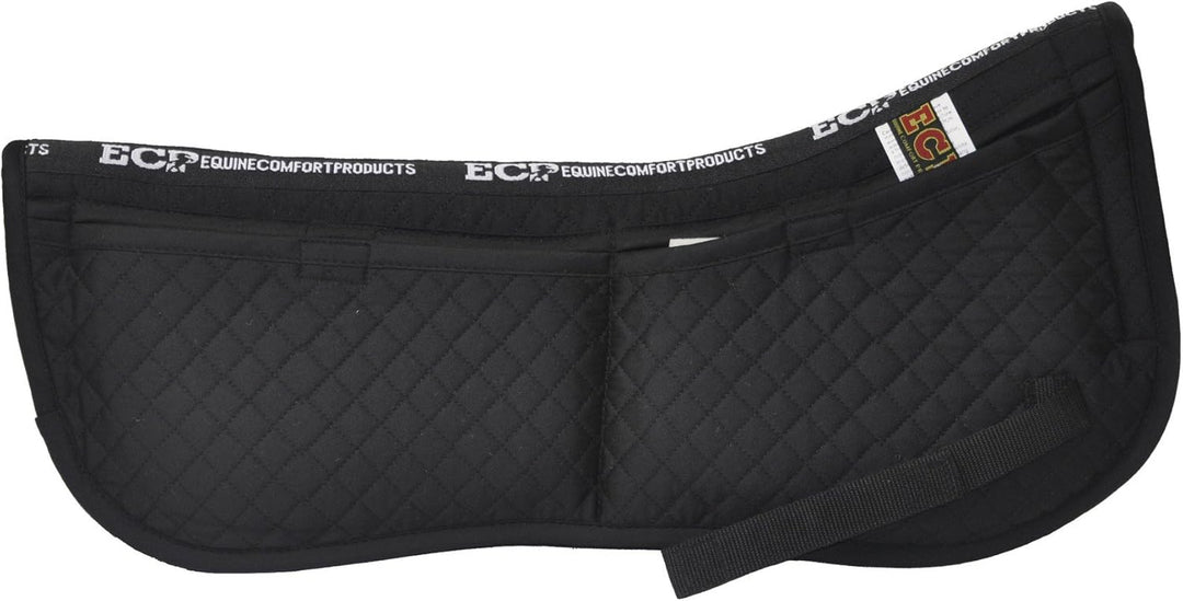 ECP Equine Comfort Products Korrektur-Schabracke mit verstellbarem Memory-Schaum Schwarz, Schwarz