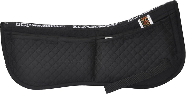 ECP Equine Comfort Products Korrektur-Schabracke mit verstellbarem Memory-Schaum Schwarz, Schwarz