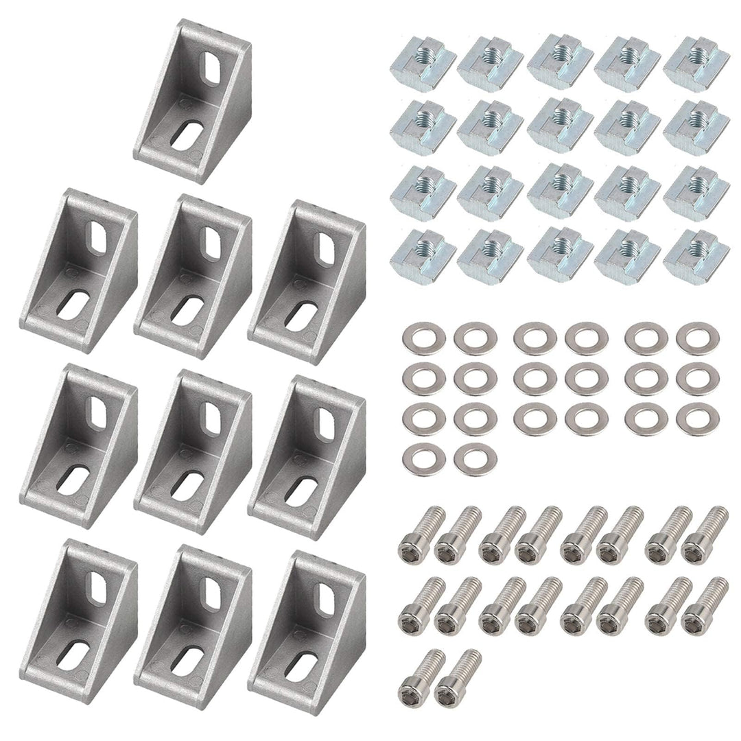 EYPINS 10X ALU Winkelverbinder, Aluprofil 40x40 40x80 Nut 8 Aluminium 90 Grad Winkel Raster Profil A