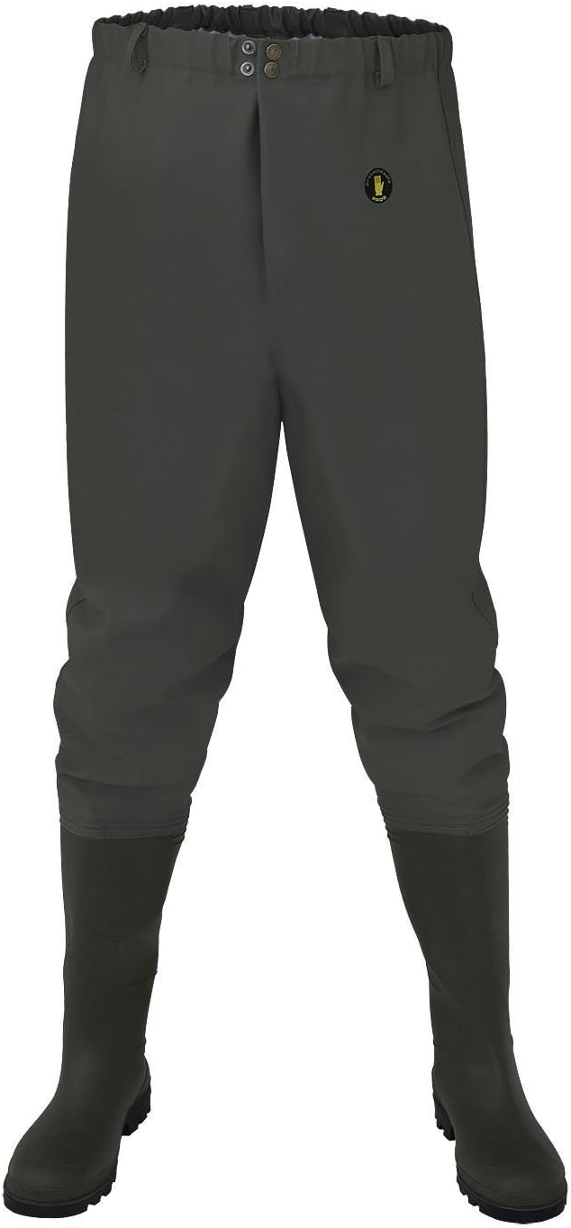 Taille Wathose WASSERSCHUTZANGLERBUNDHOSE PVC Hosen Angeln Qualität 41- 8 UK (27 cm) Grün, 41- 8 UK