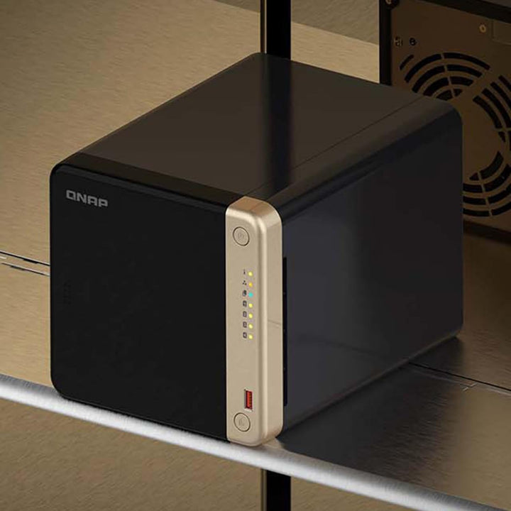 QNAP TS-464-8G-US Hochleistungs-Desktop-NAS mit Intel Celeron Quad-Core-Prozessor, M.2 PCIe Slots un