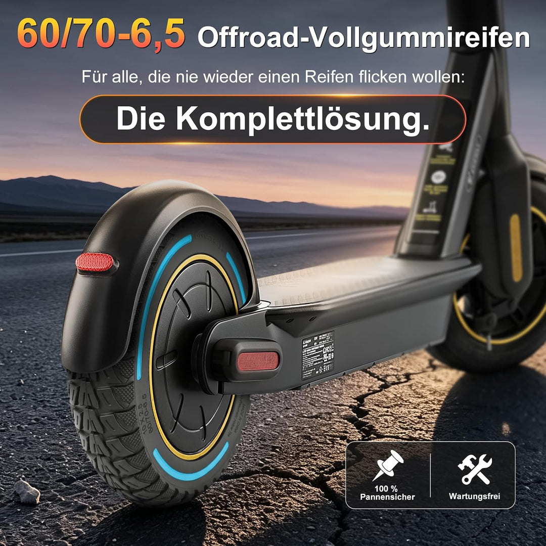 60/70-6,5 Vollgummireifen 10 Zoll Solide Reifen für Xiaomi 5/5 Pro/5 Max,für Ninebot Max G30/Max G30