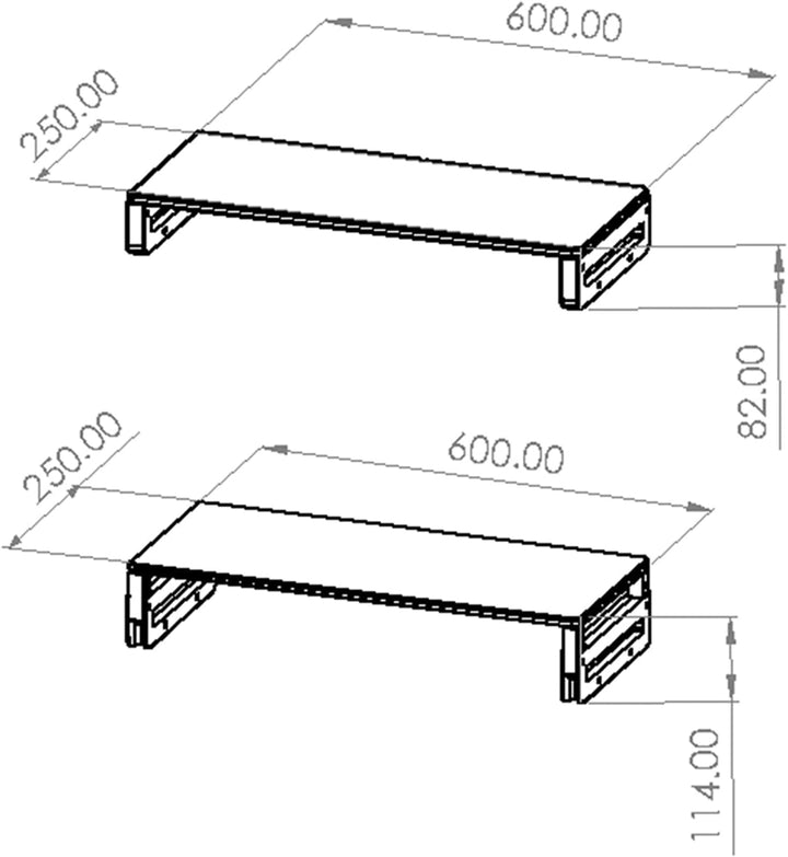 VALUE Monitor-/Laptop-Ständer, höhenverstellbar, schwarz