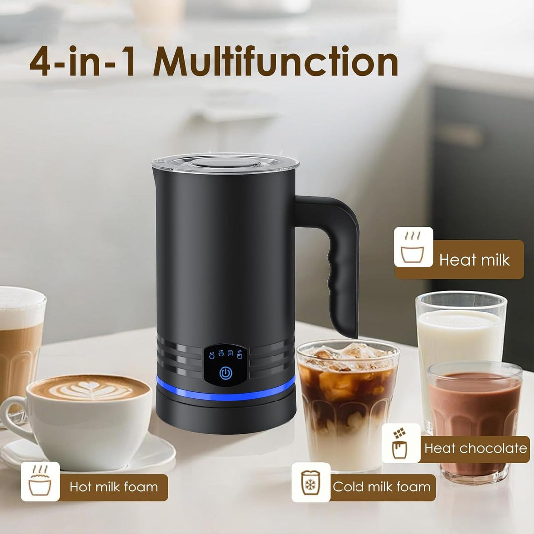 Milchaufschäumer Elektrisch 4 in 1,430ml Grosses AutomatischerMilchschäumer,Geräuschloser,Abschaltun