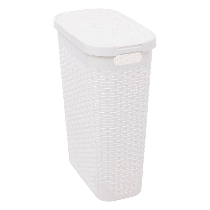 5 five simply smart 5five - schlanker abfallbehälter rattan 40l weiss