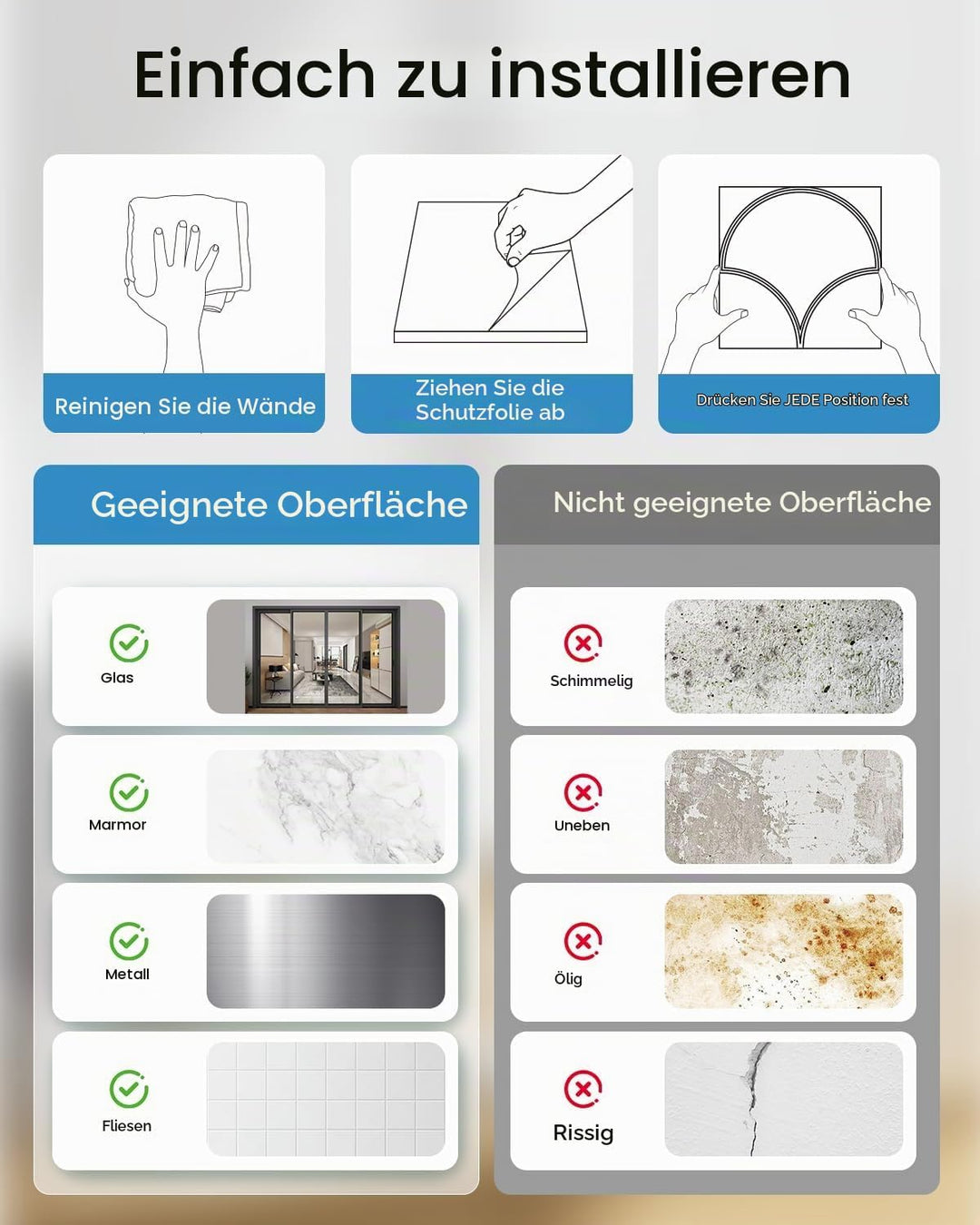 Soundsbay 12 St. Akustikplatten Selbstkleben, Schallschutz Schallabsorber, Akustikpaneele aus Polyes