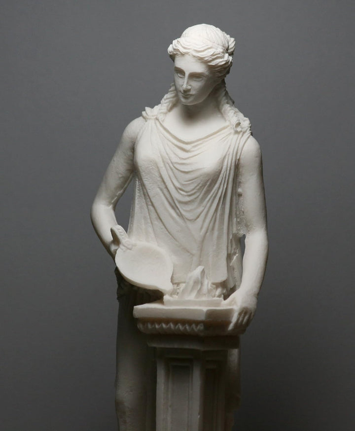 Hestia Vesta Statue Göttin der Home Familie Hearth Alabaster Skulptur 26 ΄ ΄