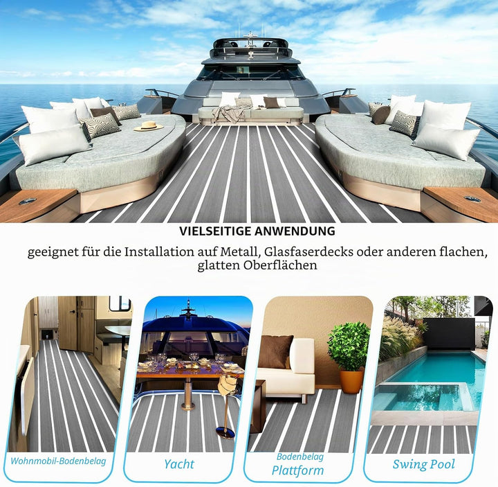 Toogou Neue Generation Eva-Schaum rutschfeste Marine Matte Rückseite mit 3 M Klebstoff, Synthetische