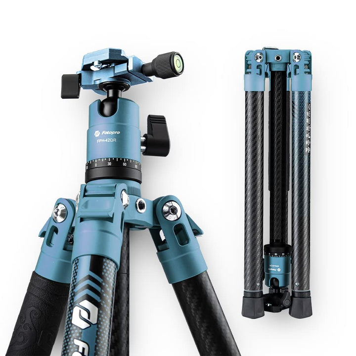 Fotopro Carbon Stativ 151 cm 360-Grad-Kugelkopf Schnellwechselplatte Leichtes Kamera Stativ für Reis