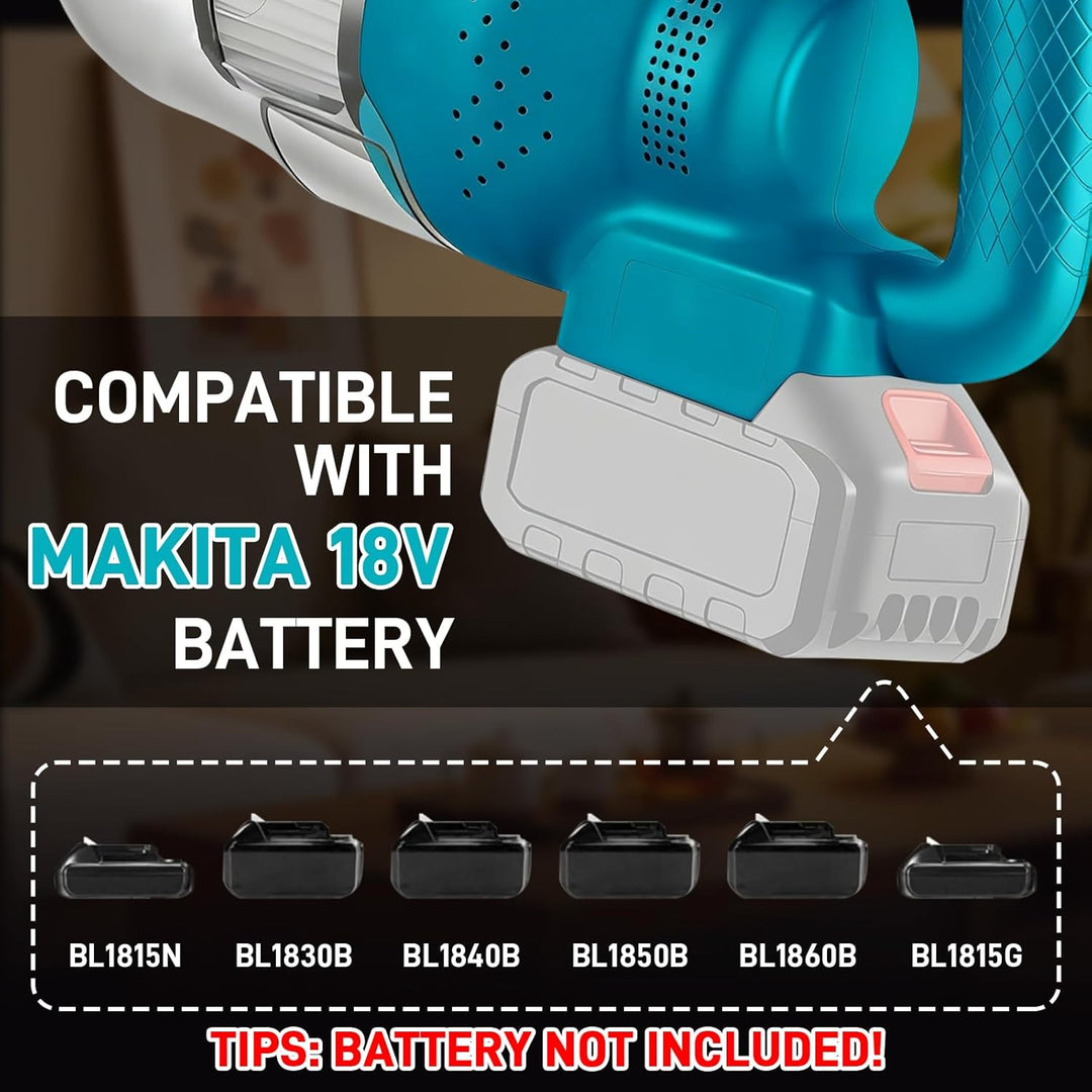 Akku Handstaubsauger für Makita 18V, 16000 Pa Staubsauger mit 0,7L Grosser Staubbehälter, 5-in-1 Tra