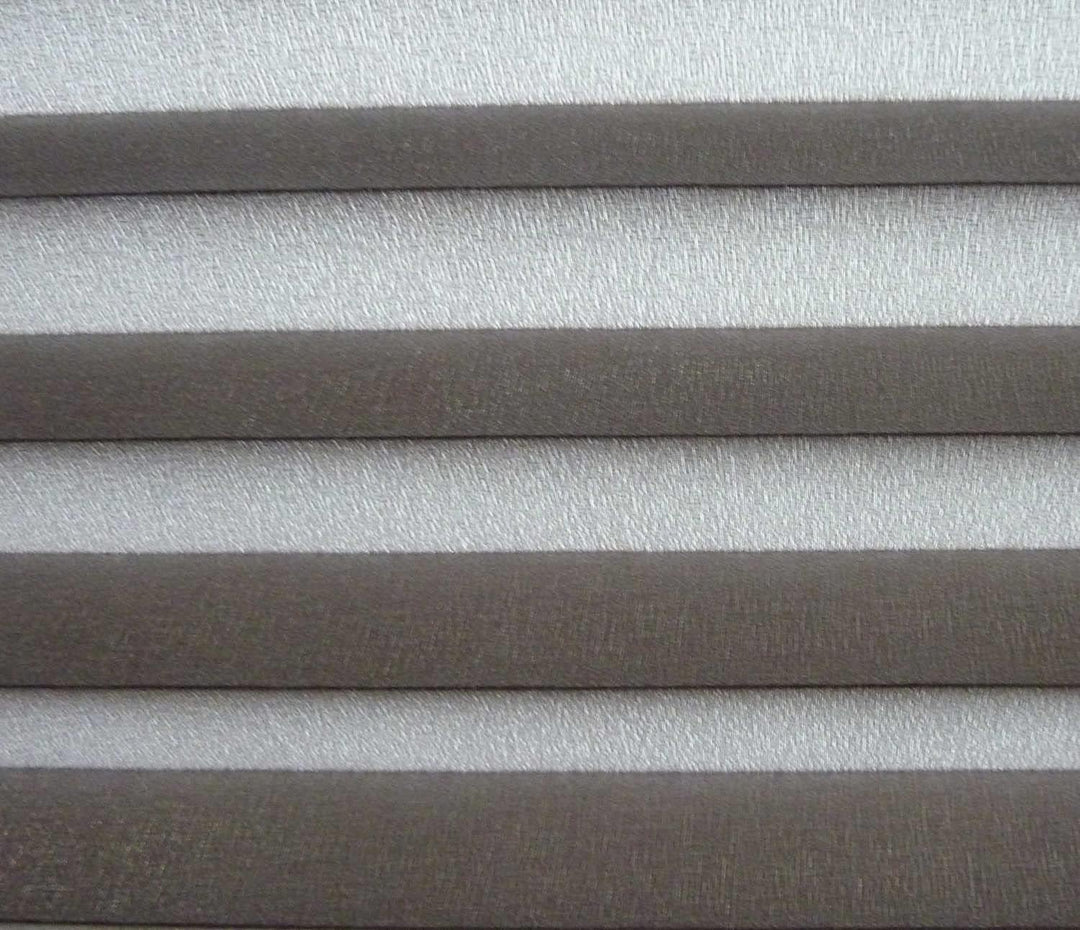 EXKLUSIV HEIMTEXTIL Plissee Verspannt mit Klemmträgern Silber-grau 90 x 140 cm, Silber-grau 90 x 140