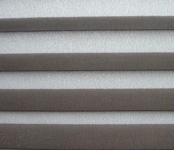 EXKLUSIV HEIMTEXTIL Plissee Verspannt mit Klemmträgern Silber-grau 90 x 140 cm, Silber-grau 90 x 140