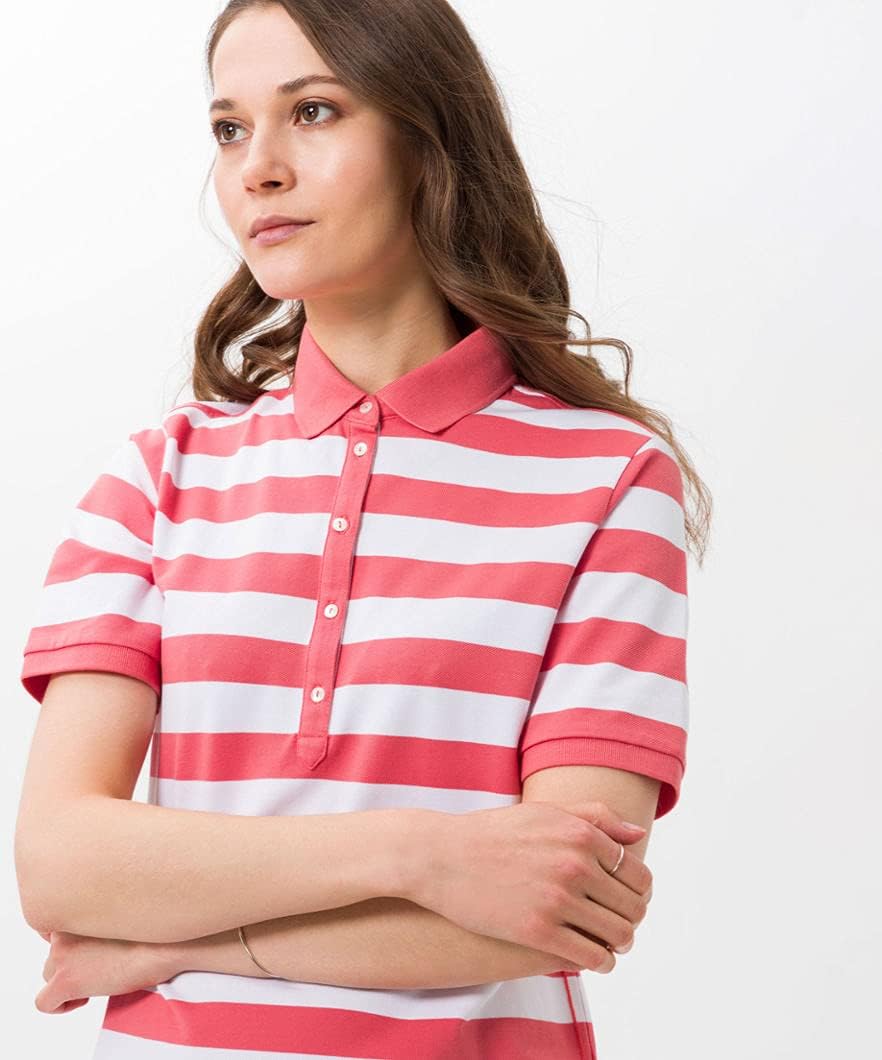 BRAX Damen Style Cleo Polohemd 34 Coral, 34 Coral