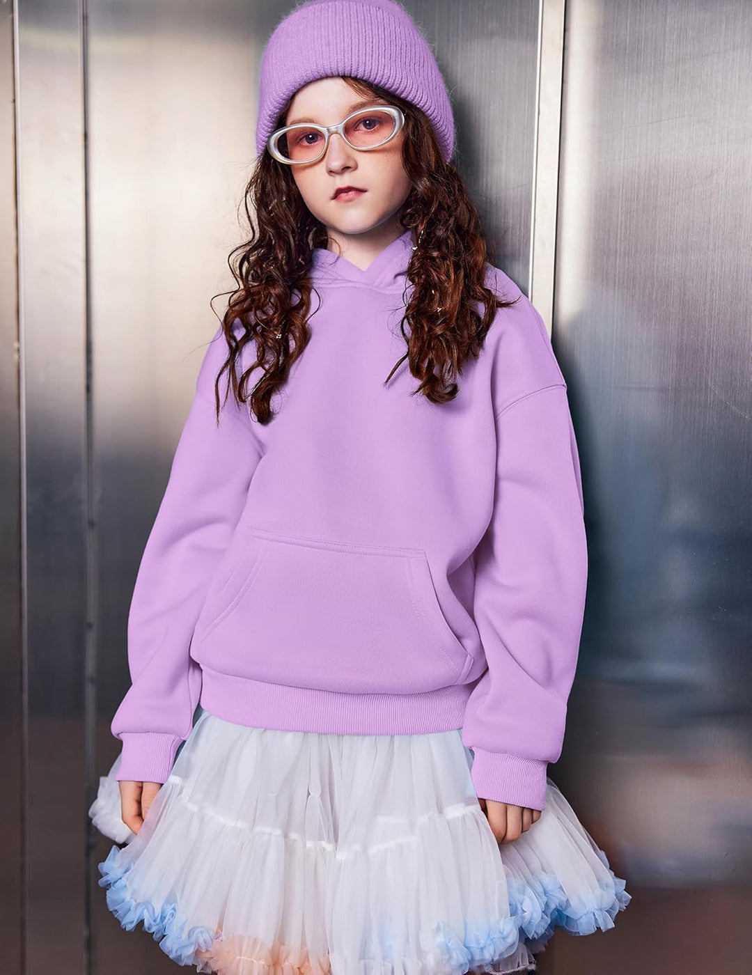 Arshiner Mädchen Kapuzenpullover Warm Fleece Kinder Hoodie Winter Pullover mit Tasche Sweatshirt für