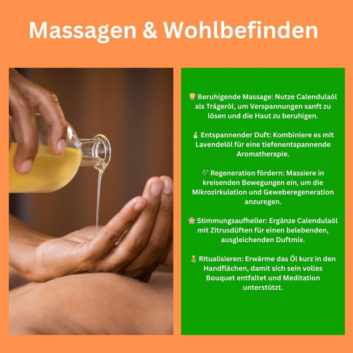 Bio Calendulaöl – 1000ml - naturreines Ringelblumenöl – 100% reines Pflegeöl für Haut & Kosmetik – N