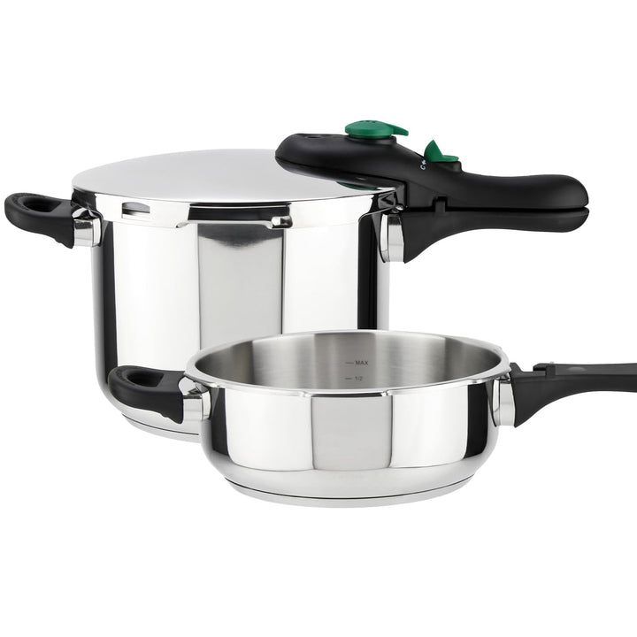 Magefesa DYNAMIC - Schnellkochtopf 3 + 6L, Edelstahl 18/10, 5 Sicherheitssysteme, Einfache Handhabun
