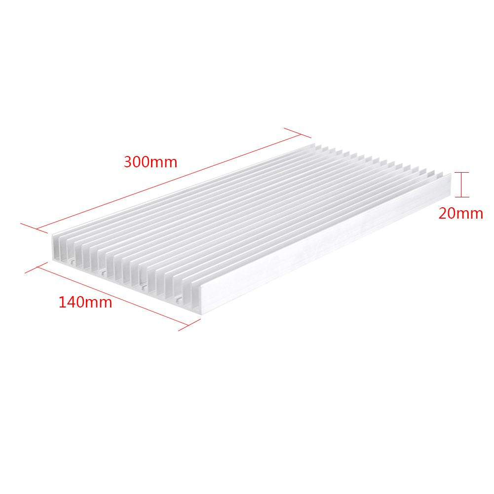 Aluminium Kühlkörper, PC Kühlrippen Kühler Set Heatsink 300x140x20mm Kühlkörper für Verstärker Trans