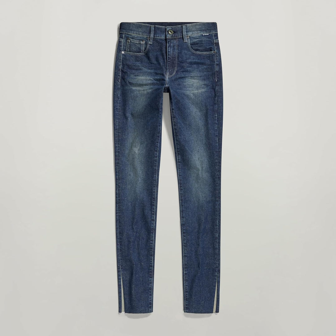 G-Star Damen Jeans 3301 Skinny Slit Jeans 28W / 28L Blau (Antique Forest Blue D21404-d188-d355), 28W