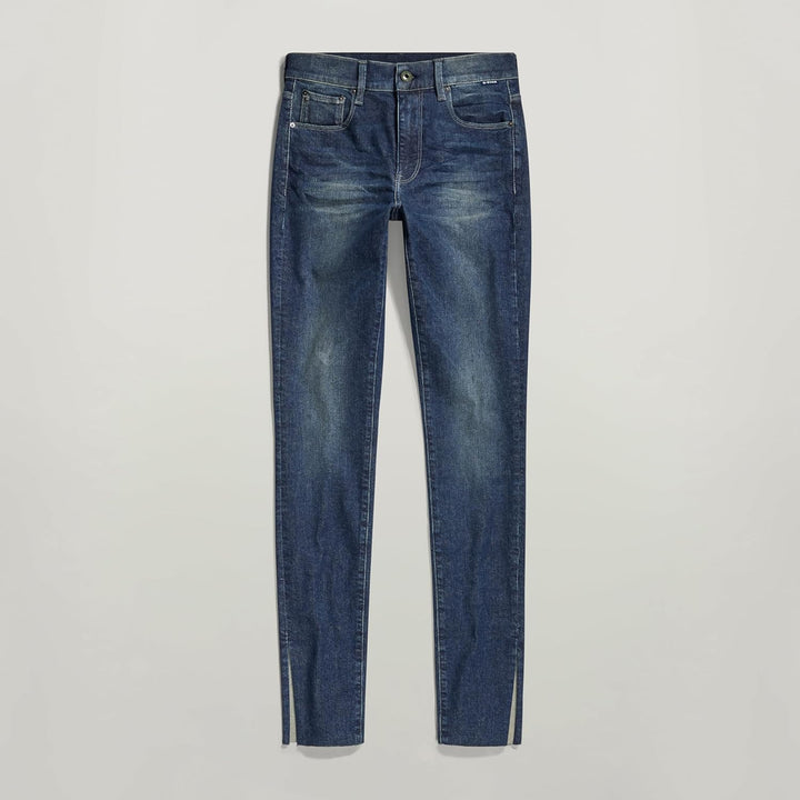G-Star Damen Jeans 3301 Skinny Slit Jeans 28W / 28L Blau (Antique Forest Blue D21404-d188-d355), 28W