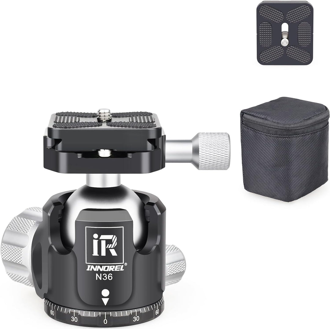 INNOREL N36 Kugelkopf Stativköpfe Tripod Head Niedrige Profile Kugelkopf 360 Grad Drehbarer Durchmes