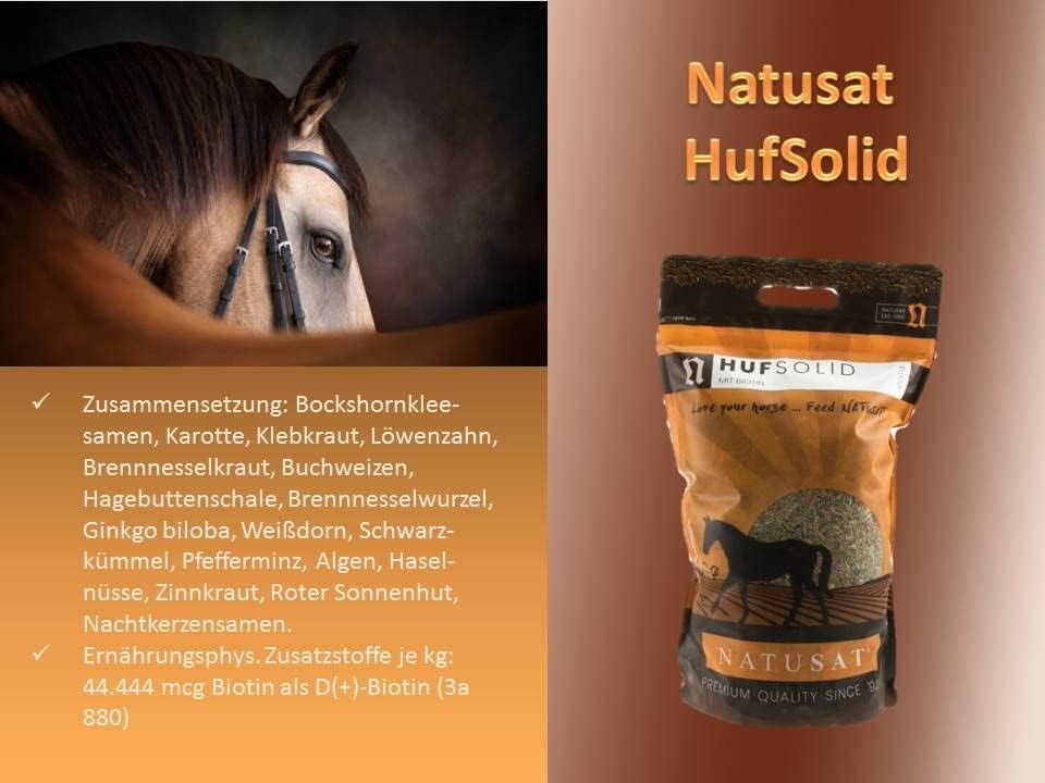 Natusat HufSolid + Biotin 4500 g, Ergänzungsfutter für Pferde | Pferdehuf