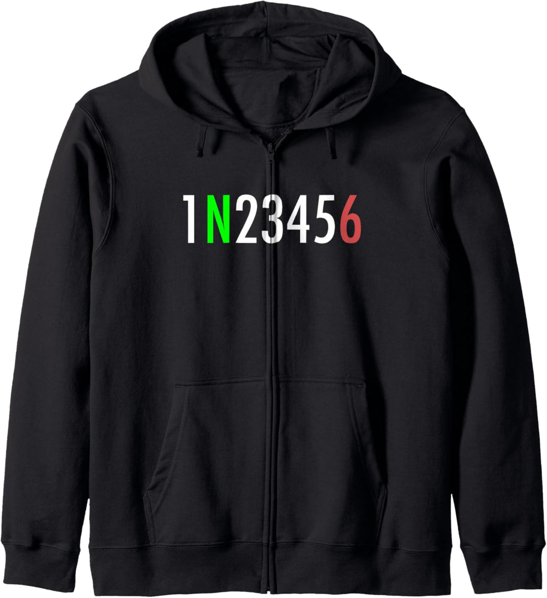 1N23456 Motorradgangschaltung Motorradfahrer Kapuzenjacke