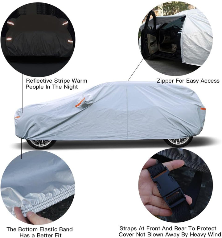 Kayme Autoplane Wasserdicht Atmungsaktiv für BMW X1 (2009-2024), 6 Schichten Vollgarage Autoabdeckun