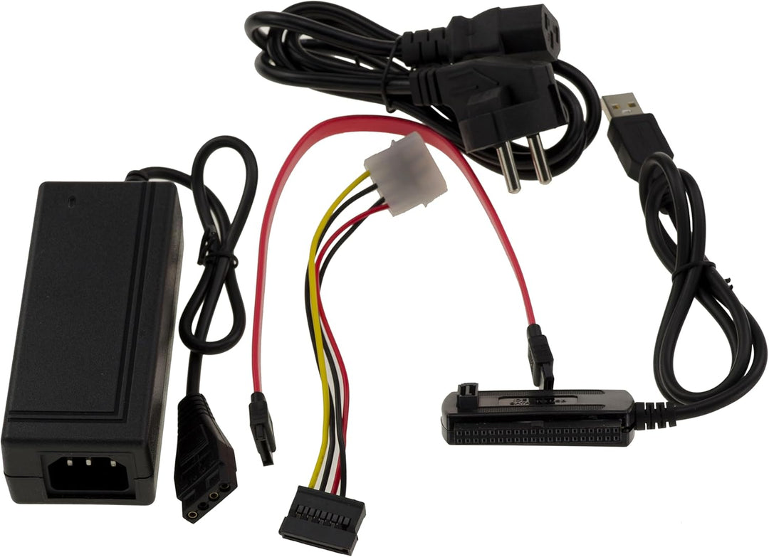 KALEA-INFORMATIQUE USB-Konverter für IDE- oder Sata-Festplatten 2.5 3.5 5.25 mit mitgeliefertem Netz