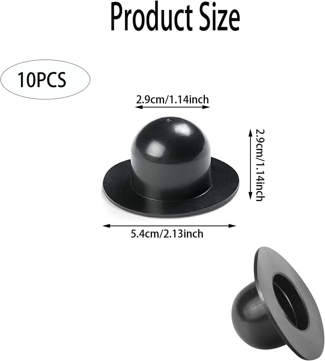 MEISO 10 Stück Intex Pool-Stöpsel für Pool-Filterpumpe, kompatibel mit Intex Pool (schwarz)