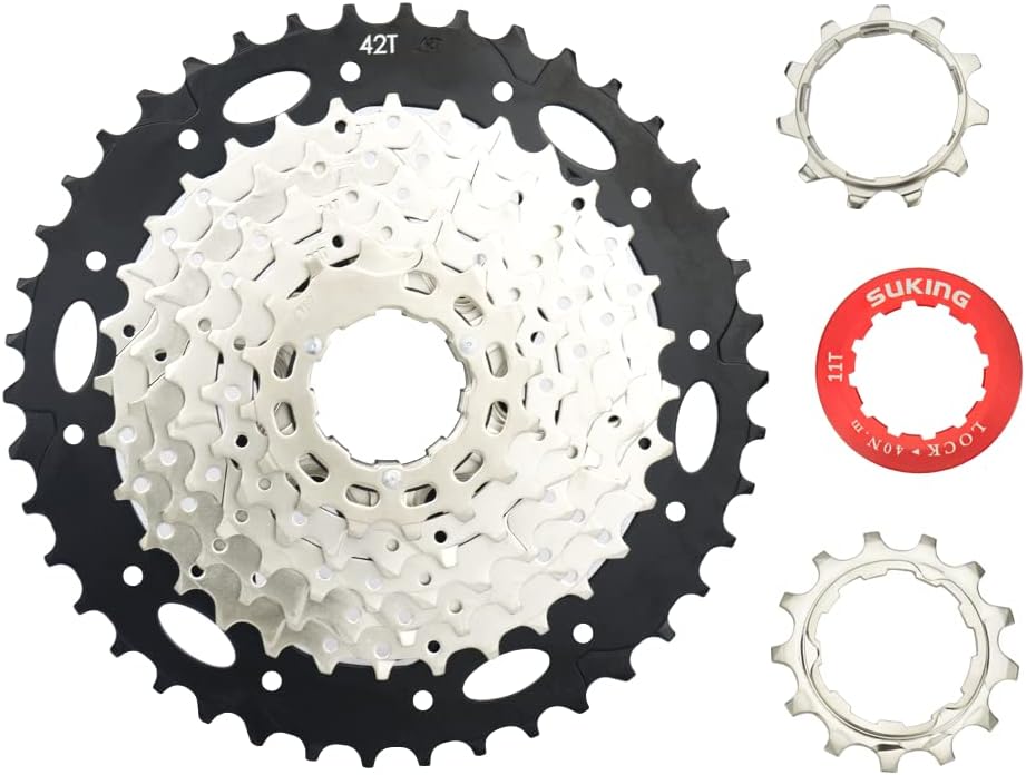 CYSKY 8 Fach Kassette 11-25T/11-28T/11-32T/11-36T/11-40T/11-42T Kassette Fit für Mountainbike, Rennr