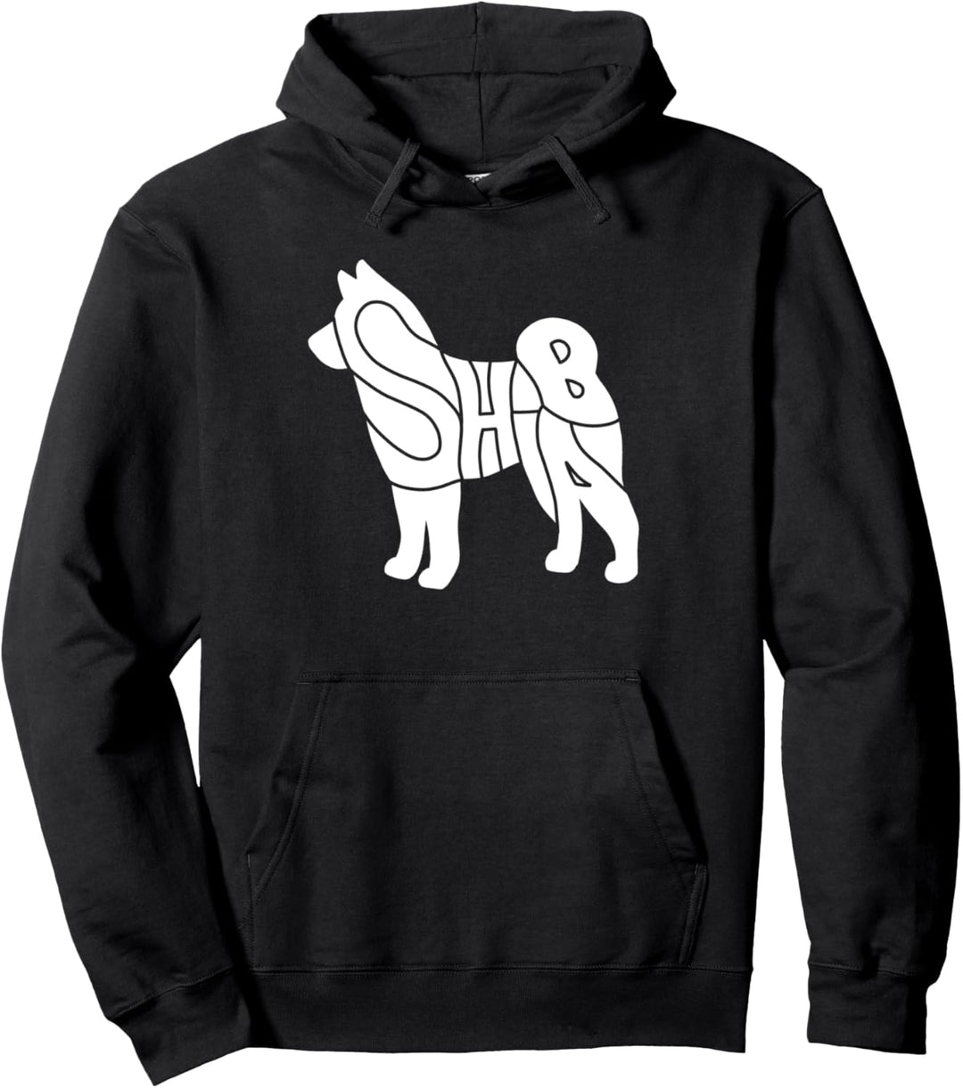 Inu Shiba Silhouette - I love this dog so much Pullover Hoodie