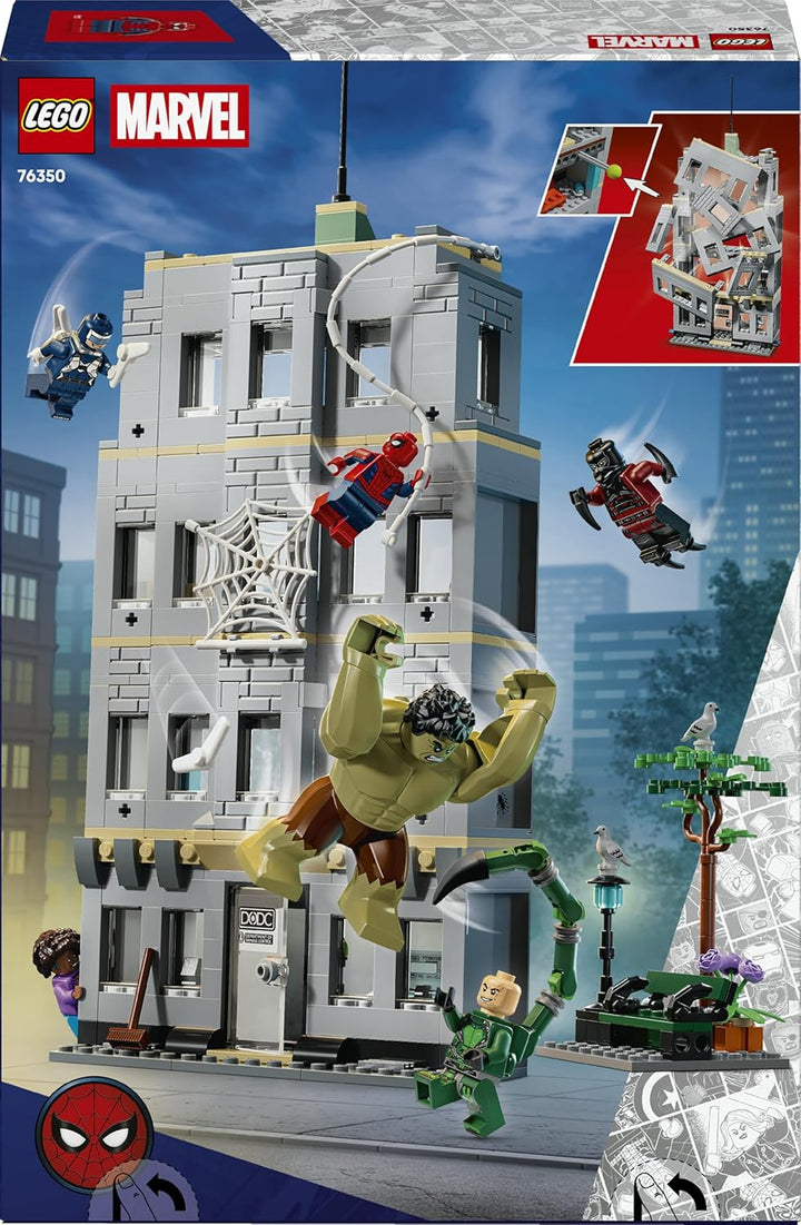 LEGO | Marvel Grosser Showdown: Spider-Man vs. Hulk - Interaktives Spielzeug mit 4-stöckigem Bürogeb