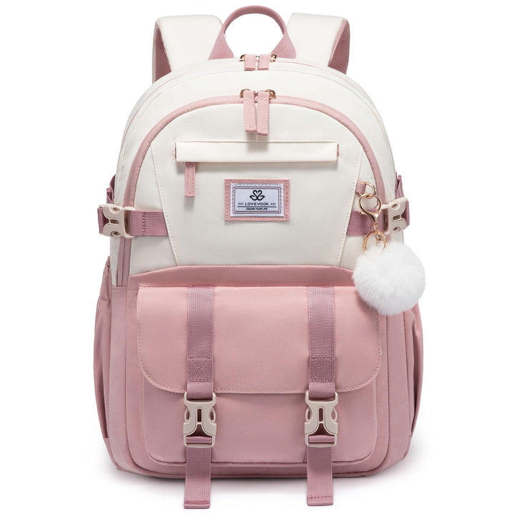 LOVEVOOK Schulrucksack Teenager Mädchen 10-18 Jahre mit Grossem Flaschenfach | Rucksack Damen Multi-