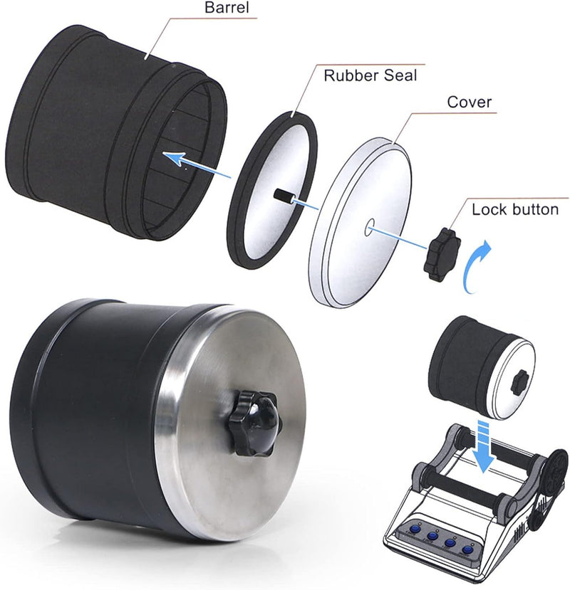 DIY Rock Tumbler Set Elektrisches, Poliermaschine Glasiermaschine Spielzeug mit Groben Edelsteinen P