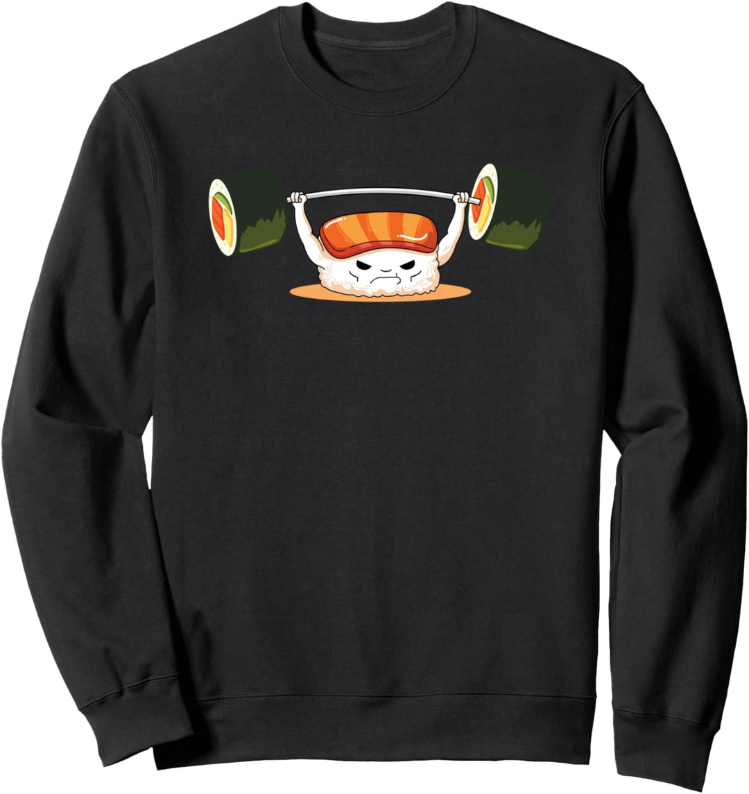 Funny Sushi Gewichtheben I Love Sushi Rolls Gym Fitness Sweatshirt