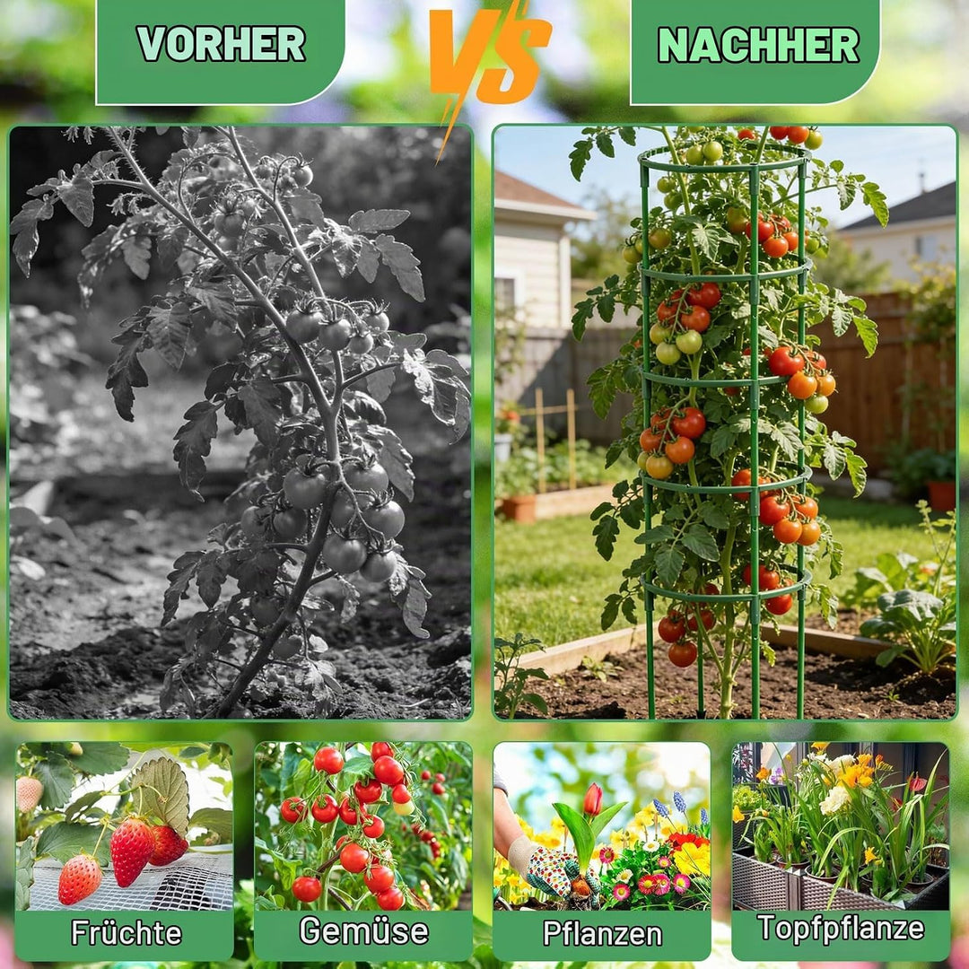 Tomaten Rankhilfe, Bis Zu 85 cm Hohe Rankhilfe Gurken Mit Verstellbarer Höhe, Unbegrenztes Spleissen